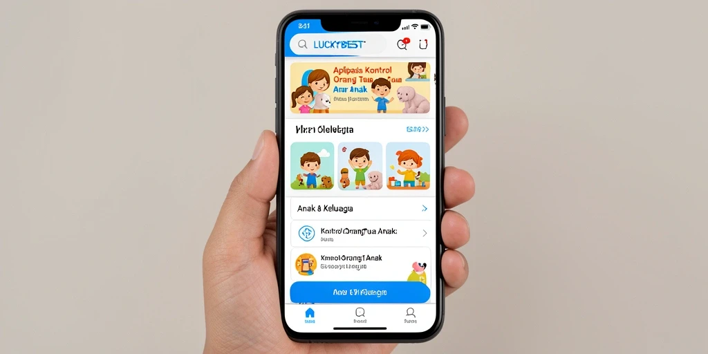 Antarmuka interaktif LUCKYBEST untuk kontrol orang tua yang efektif.
