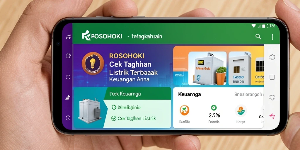Tampilan antarmuka aplikasi ROSOHOKI untuk cek tagihan listrik.