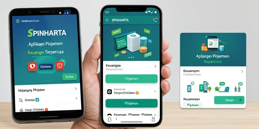 Antarmuka SPINHARTA yang sederhana dan fungsional untuk pengajuan pinjaman.